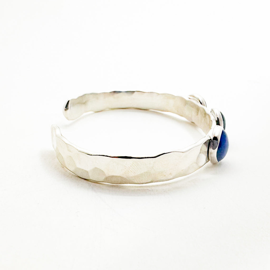 Lapis Hammered retailer Cuff