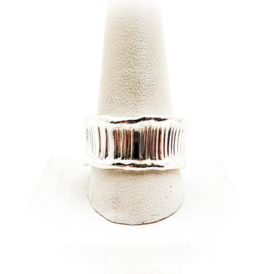 Men's Sterling Deckled Boiler Chip Ring