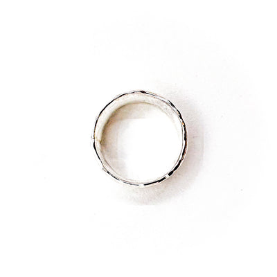 Men's Sterling Deckled Boiler Chip Ring