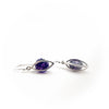 Sterling Lite Cage Earrings with Amethyst Cubic Zirconia