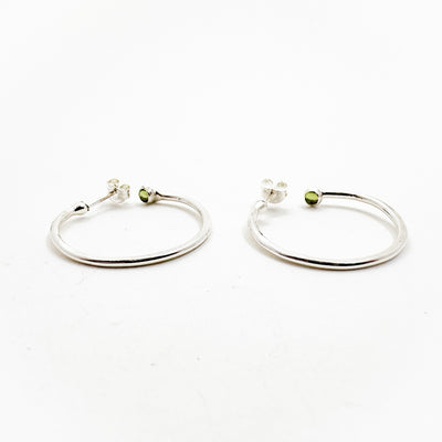 Peek-A-Boo Hoop Earrings with Peridot