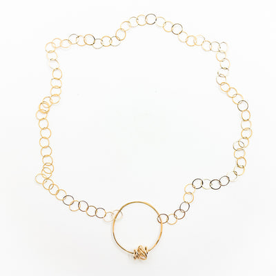 14k Gold Filled Shooting Stars Necklace with Knot