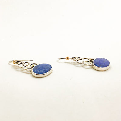 Sterling & 18k Gold Lapis Earrings