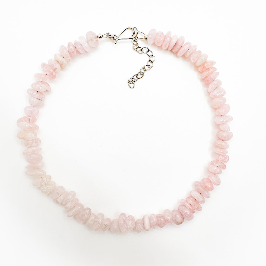 Sterling Rose Quartz Necklace