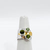 Sterling/24k gold crotch hugger ring with Peridot