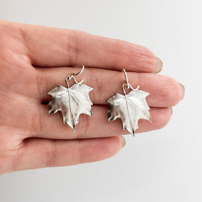 Smooth Maple Leaf Earrings