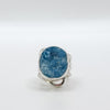 Wrap ring with natural surface Aquamarine