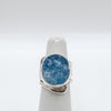 Wrap ring with natural surface Aquamarine