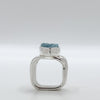 Wrap ring with marquise natural surface Aquamarine