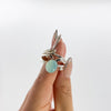 Rolo Ring with Aqua Chalcedony