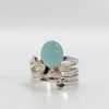 Rolo Ring with Aqua Chalcedony