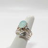 Rolo Ring with Aqua Chalcedony