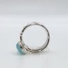 Rolo Ring with Aqua Chalcedony