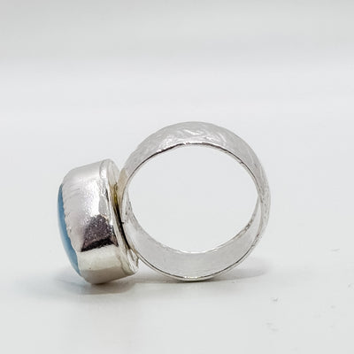 Teardrop Larimar ring