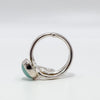 Rolo Swirl Ring with Aqua Chalcedony