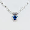 Trillion shape London Blue Topaz necklace