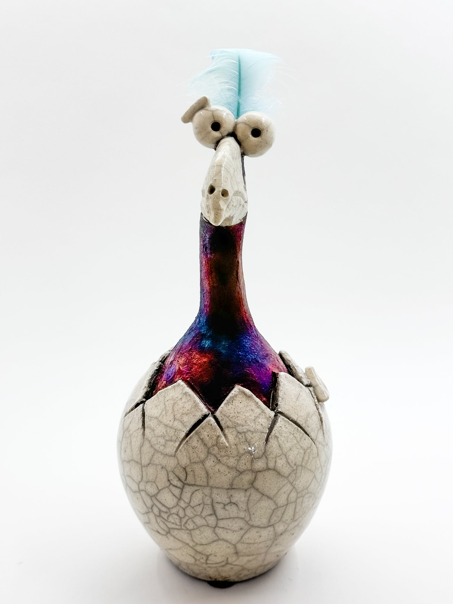 Do Do Bird Hatchling Raku