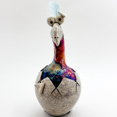 Do Do Bird Hatchling Raku