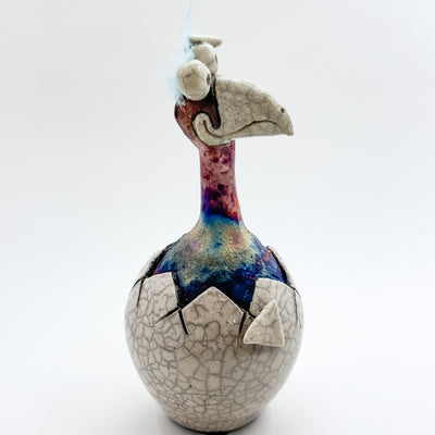 Do Do Bird Hatchling Raku