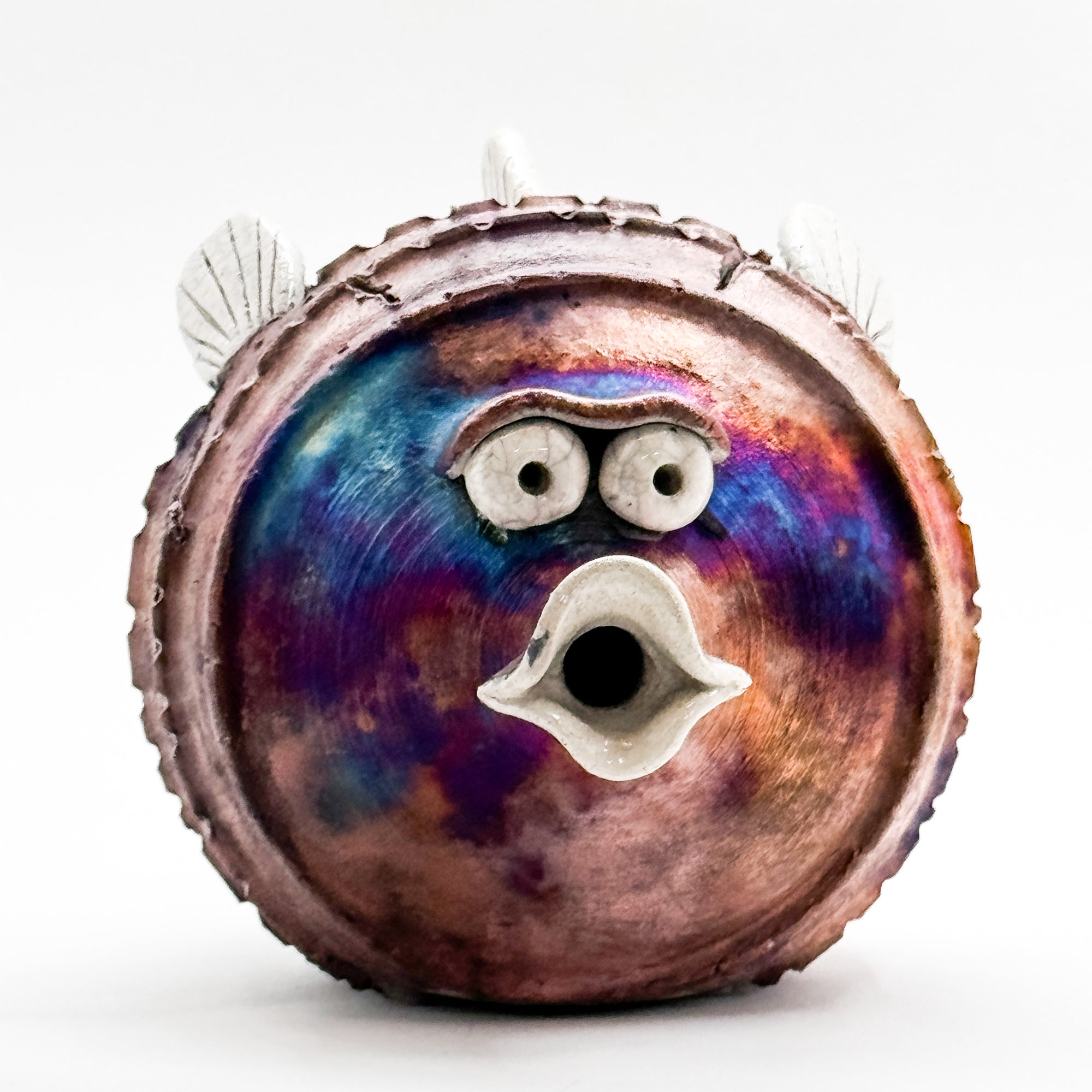 Puffer Fish in copper/multicolor