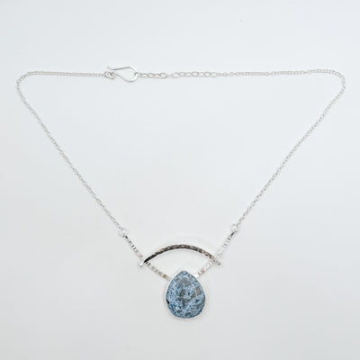 Jovie Choker with Blue Moss Agate Necklace