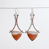 Carnelian A frame earrings