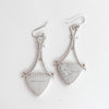 Dendritic opal A frame earrings