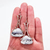 Dendritic opal A frame earrings