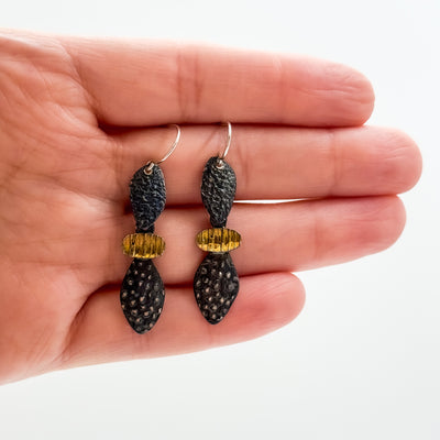 Pebble hook earrings