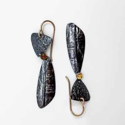 Bimetal Pebble earrings