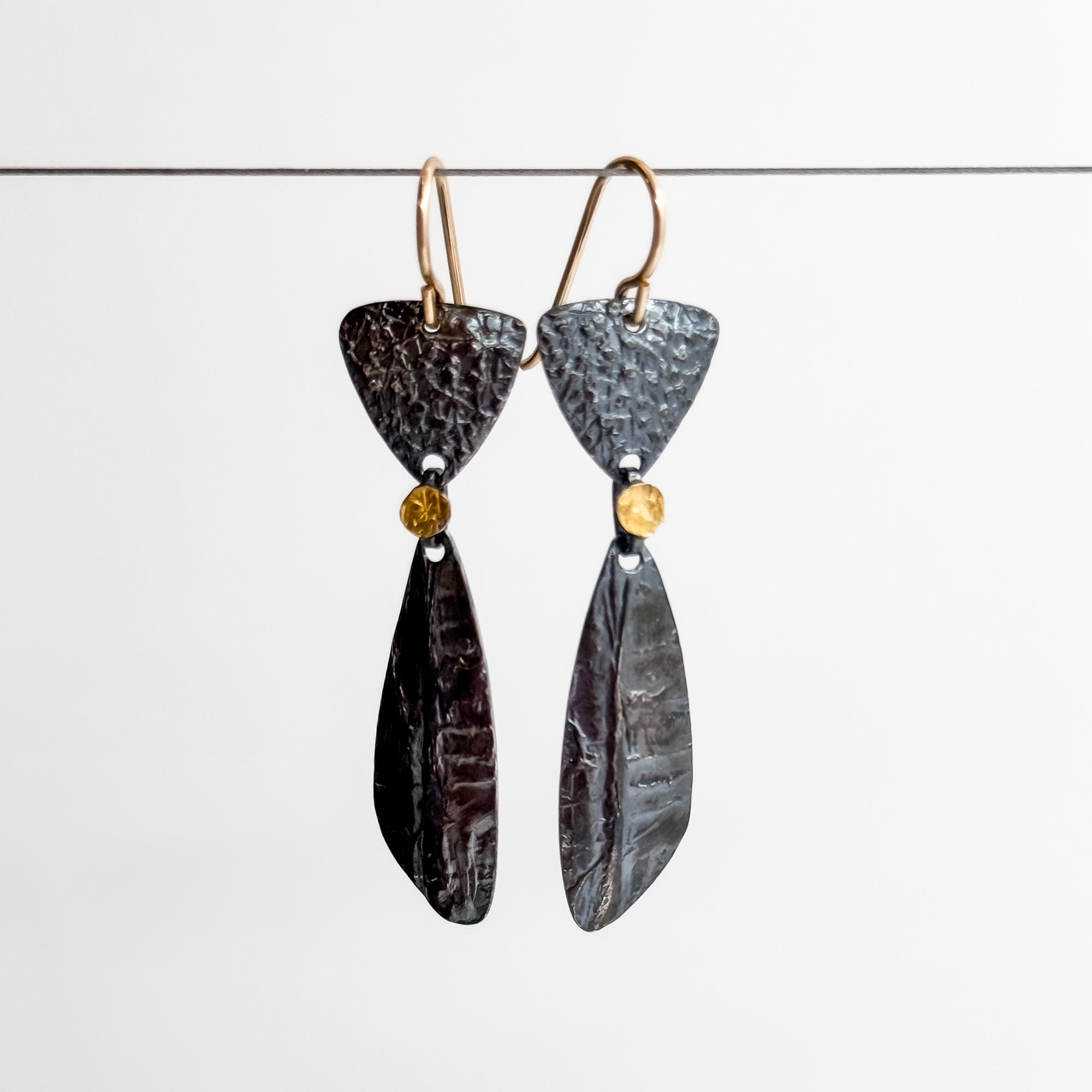 Bimetal Pebble earrings