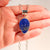 Sterling Silver natural surface pear shape lapis pendant