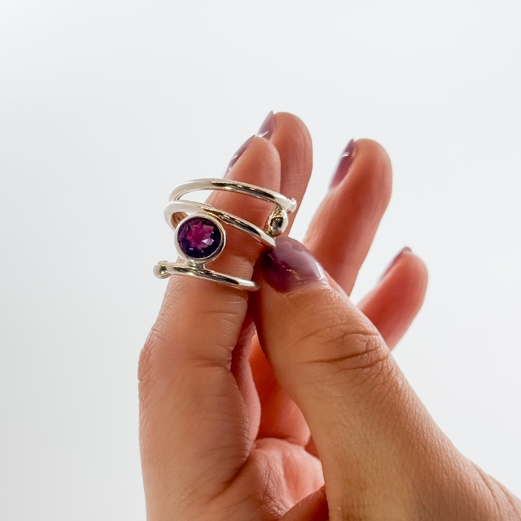 Bypass with amethyst ring