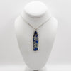 Natural surface Azurite in granite with moonstone necklace