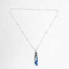 Azurite in granite with blue saphire necklace