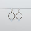 Circle with Topaz Drop earrings