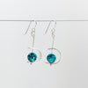 Turquoise pac-girl earrings