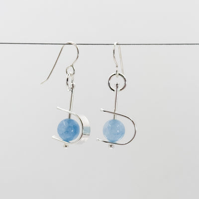 Aquamarine pac-girl earrings