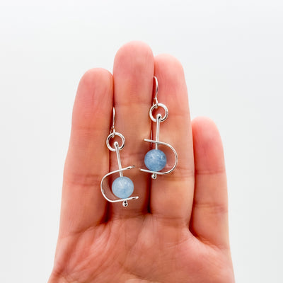 Aquamarine pac-girl earrings