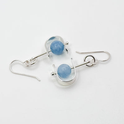 Aquamarine pac-girl earrings