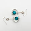 Turquoise pac-girl earrings