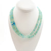 Chalcedony faceted double bead Necklace