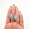 Aqua Chalcedony Rose Cut earrings