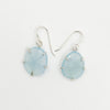 Aqua Chalcedony Rose Cut earrings