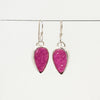 Cobalto Calcite Druzy Reverse Teardrop earrings