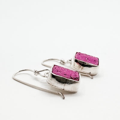 Cobalto Calcite Druzy Square earrings