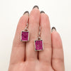 Cobalto Calcite Druzy Rectangle earrings