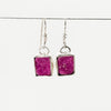 Cobalto Calcite Druzy Rectangle earrings