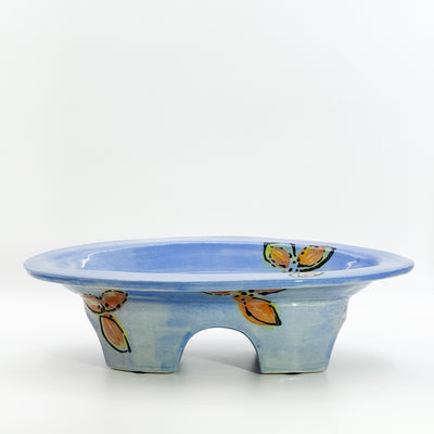 Blue Flower Dish on stand