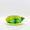 Green & light green swirl paperweight heart